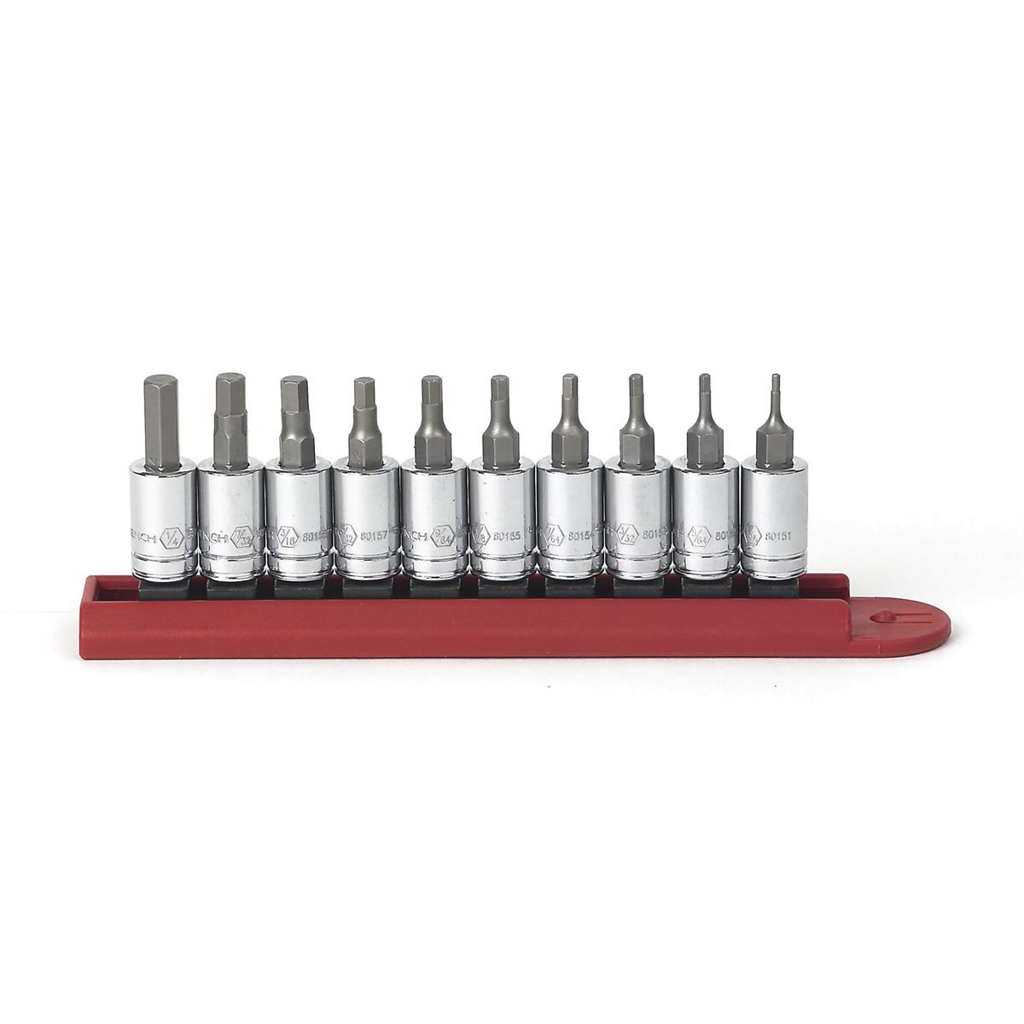 GearWrench 10-Piece 1/4in. Drive SAE Hex Bit Socket Set, Model# KDT80323